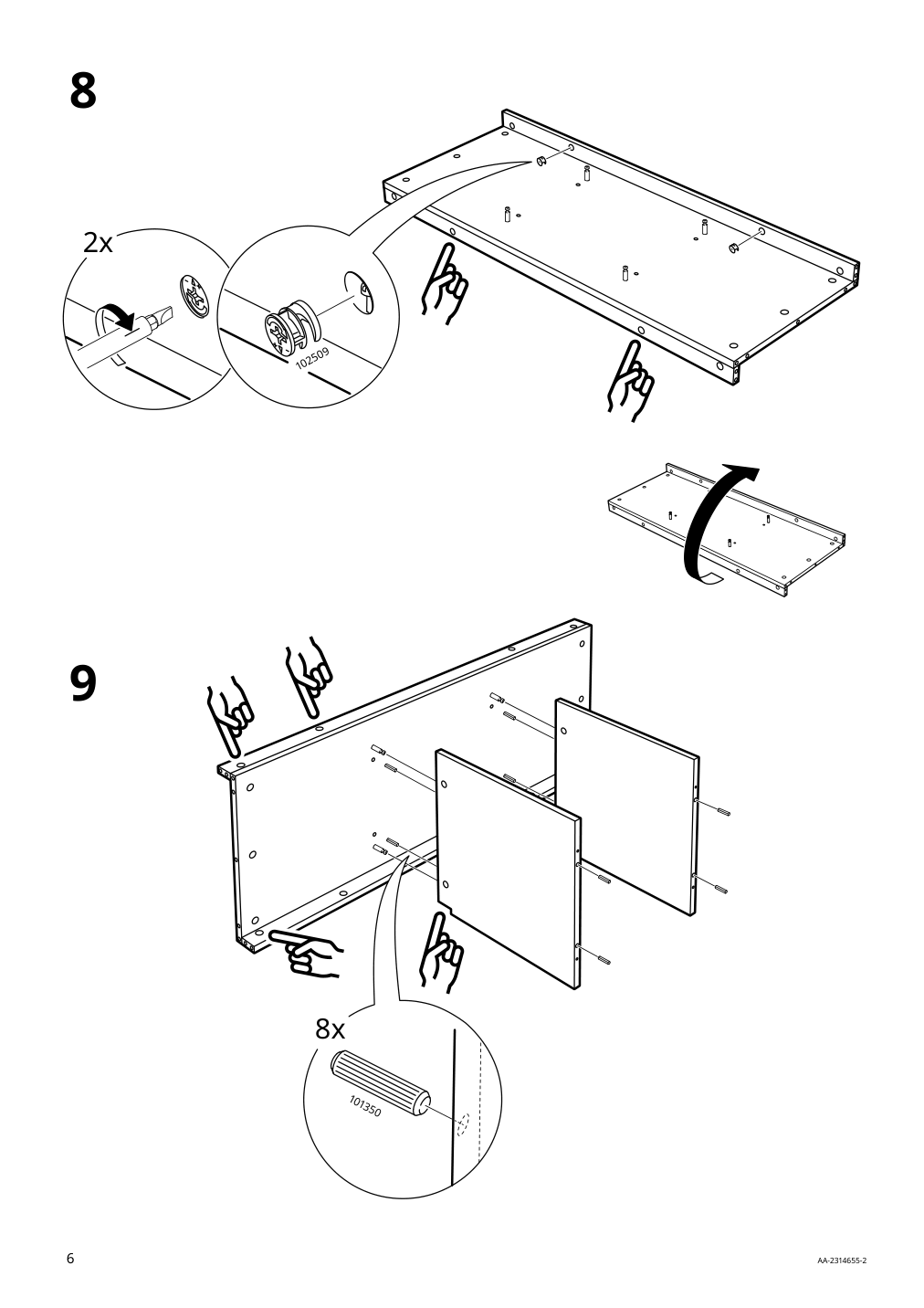 Assembly instructions for IKEA Panget storage bench white | Page 6 - IKEA PANGET storage bench 104.741.59