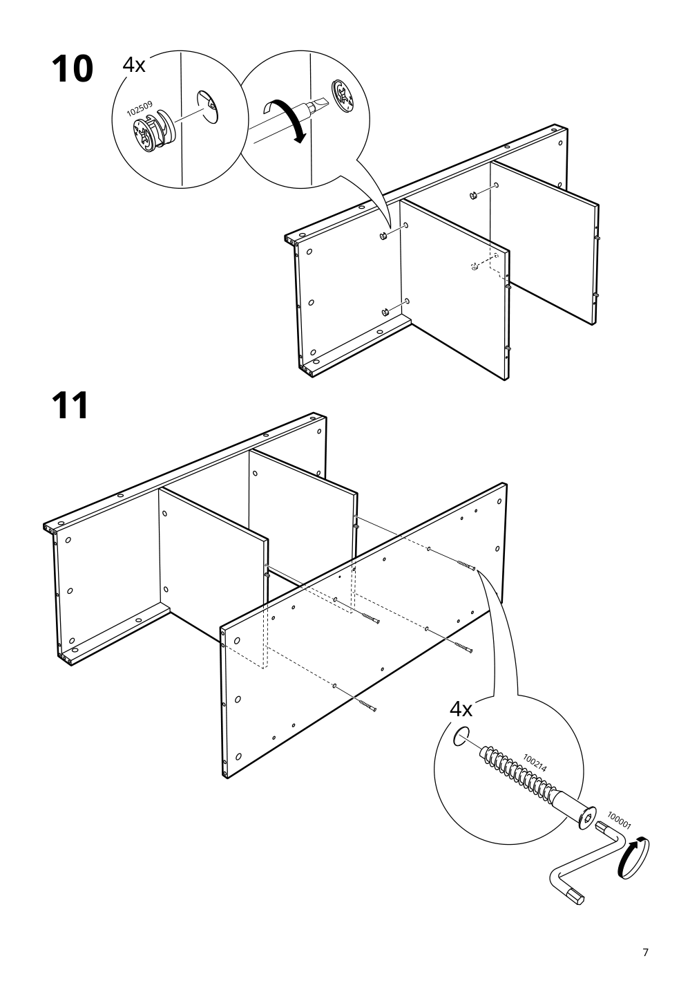 Assembly instructions for IKEA Panget storage bench white | Page 7 - IKEA PANGET storage bench 104.741.59