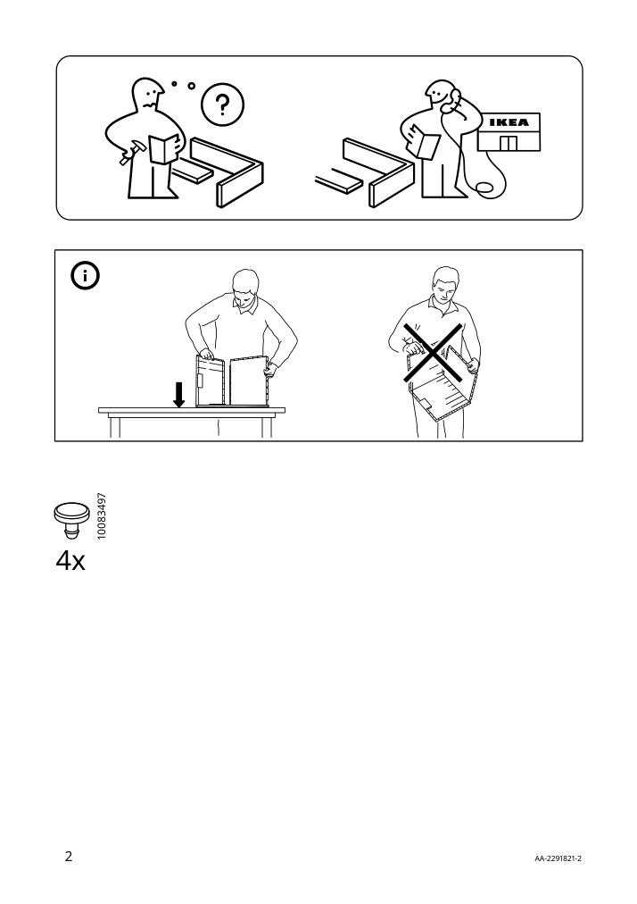 Assembly instructions for IKEA Pansartax storage box with lid transparent gray blue | Page 2 - IKEA PANSARTAX storage box with lid 005.254.04