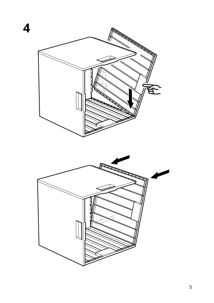 Assembly instructions for IKEA Pansartax storage box with lid transparent gray blue | Page 5 - IKEA PANSARTAX storage box with lid 005.254.04