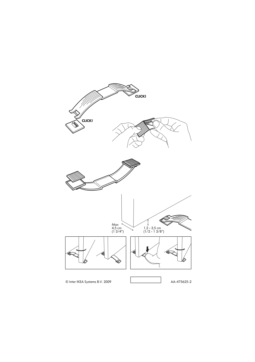 Assembly instructions for IKEA Patrull door stop white | Page 1 - IKEA PATRULL door stop 100.989.49
