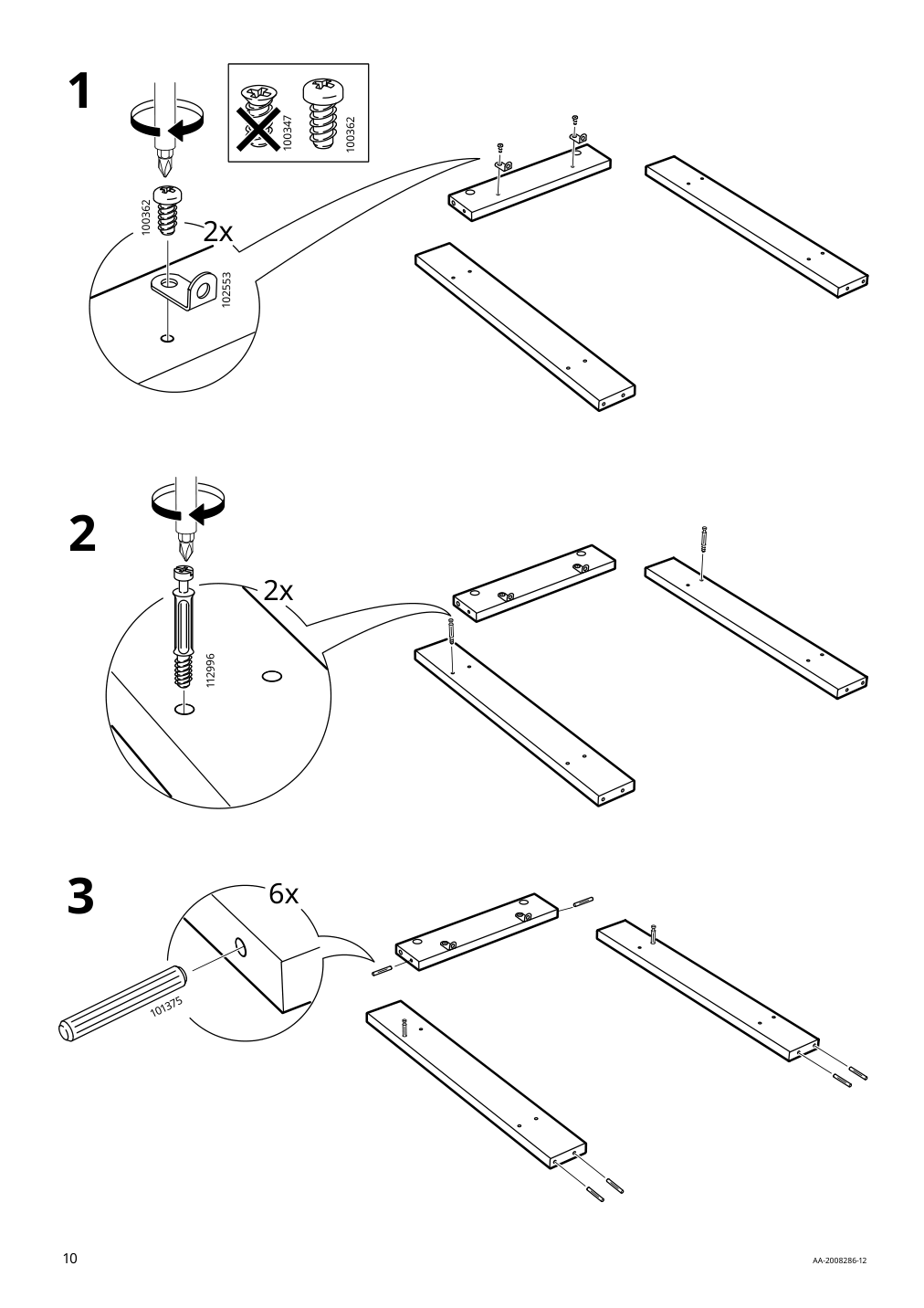 Assembly instructions for IKEA Pax add on corner unit with 4 shelves dark gray | Page 10 - IKEA PAX corner wardrobe 494.320.74