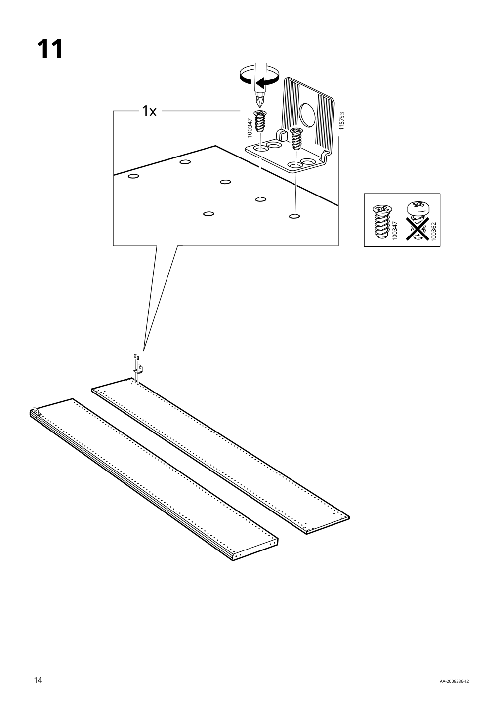 Assembly instructions for IKEA Pax add on corner unit with 4 shelves dark gray | Page 14 - IKEA PAX corner wardrobe 494.320.74