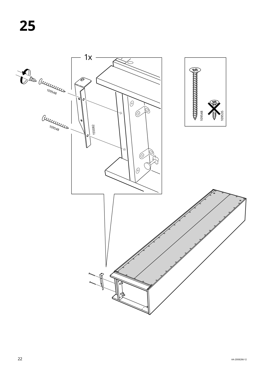 Assembly instructions for IKEA Pax add on corner unit with 4 shelves dark gray | Page 22 - IKEA PAX corner wardrobe 494.320.74