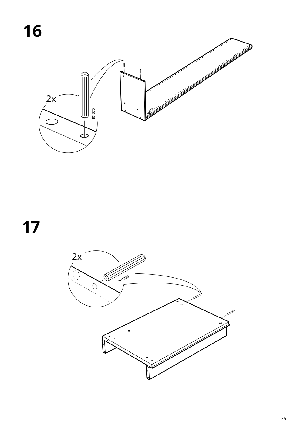 Assembly instructions for IKEA Pax add on corner unit with 4 shelves dark gray | Page 25 - IKEA PAX corner wardrobe 494.320.74