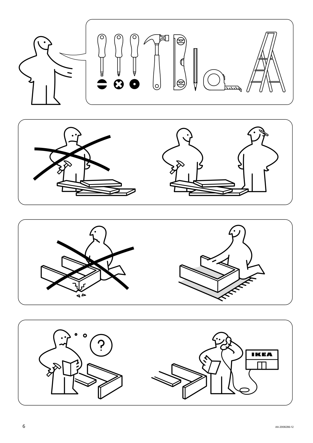 Assembly instructions for IKEA Pax add on corner unit with 4 shelves dark gray | Page 6 - IKEA PAX corner wardrobe 494.320.74