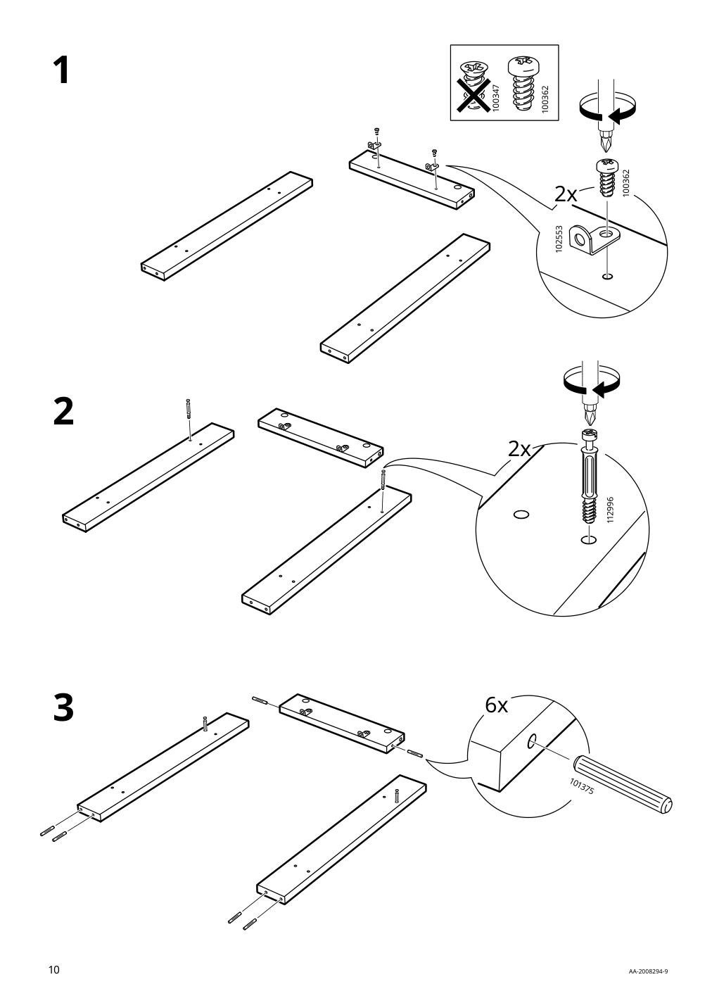 Assembly instructions for IKEA Pax add on corner unit with 4 shelves dark gray | Page 10 - IKEA PAX corner wardrobe 494.320.74