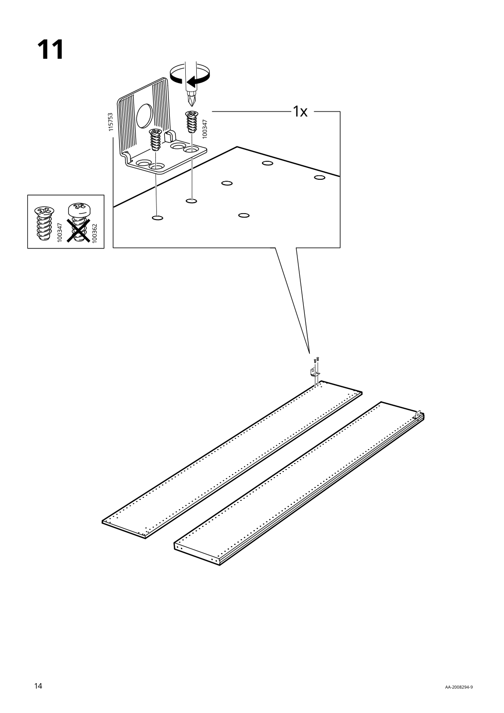 Assembly instructions for IKEA Pax add on corner unit with 4 shelves dark gray | Page 14 - IKEA PAX corner wardrobe 494.320.74