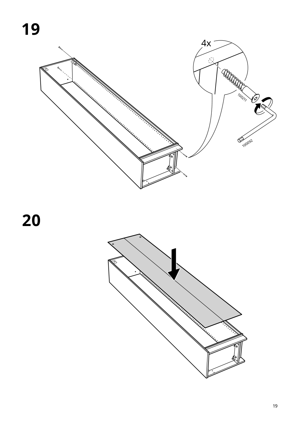 Assembly instructions for IKEA Pax add on corner unit with 4 shelves dark gray | Page 19 - IKEA PAX corner wardrobe 494.320.74