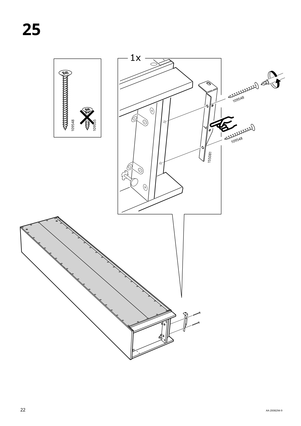 Assembly instructions for IKEA Pax add on corner unit with 4 shelves dark gray | Page 22 - IKEA PAX corner wardrobe 494.320.74