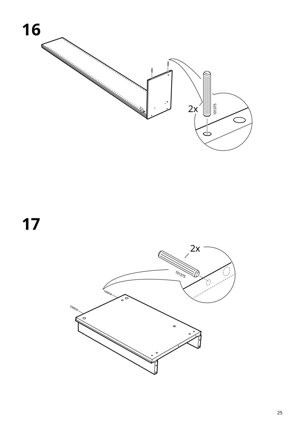 Assembly instructions for IKEA Pax add on corner unit with 4 shelves dark gray | Page 25 - IKEA PAX corner wardrobe 494.320.74