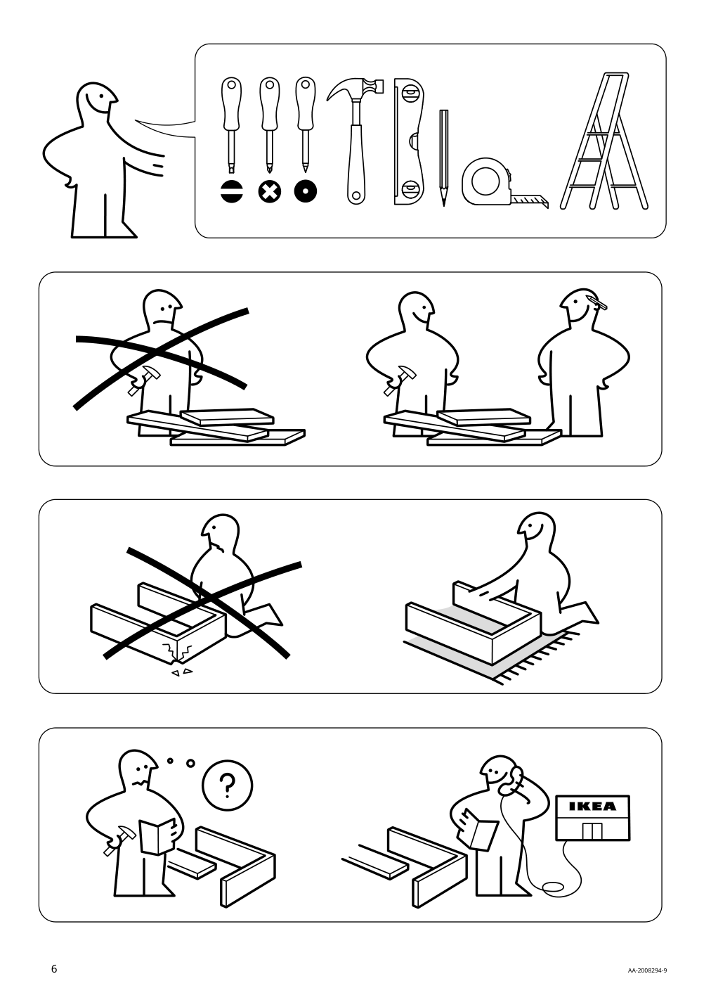 Assembly instructions for IKEA Pax add on corner unit with 4 shelves dark gray | Page 6 - IKEA PAX corner wardrobe 494.320.74