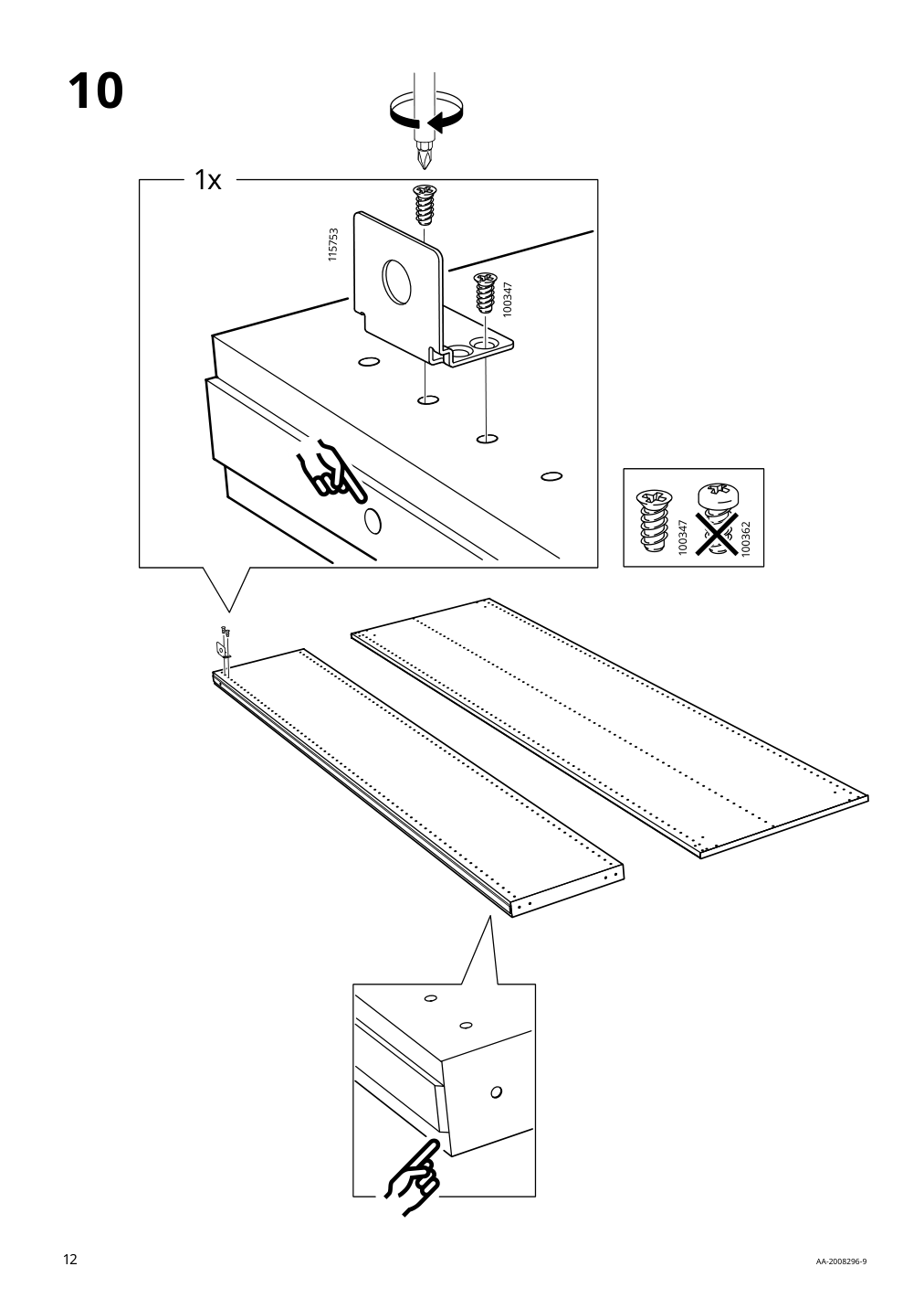 Assembly instructions for IKEA Pax add on corner unit with 4 shelves white | Page 12 - IKEA PAX corner wardrobe 993.856.97