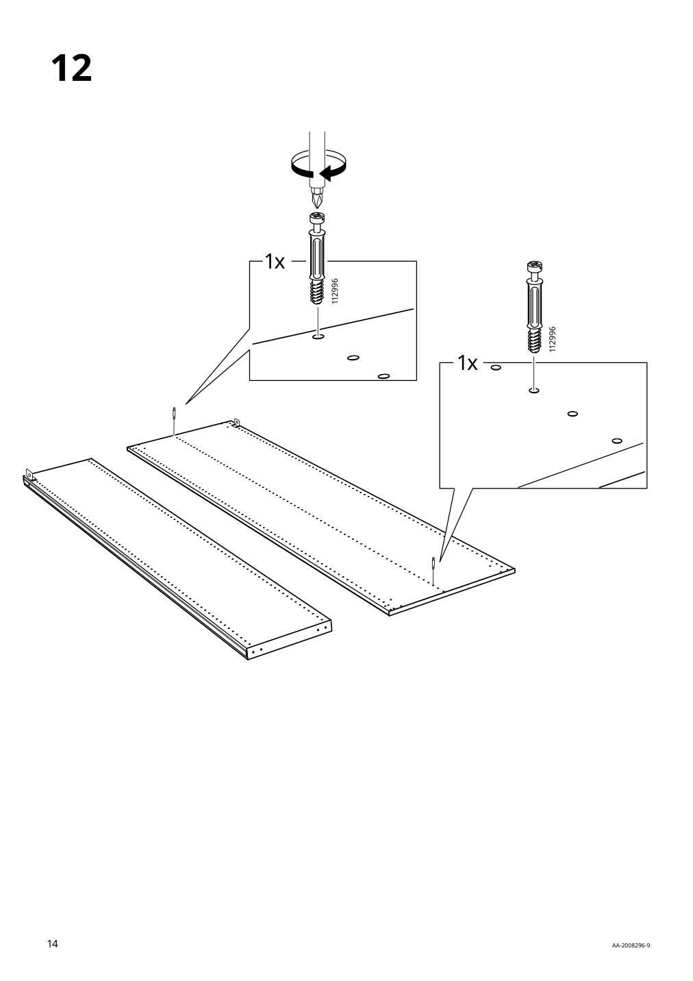 Assembly instructions for IKEA Pax add on corner unit with 4 shelves white | Page 14 - IKEA PAX corner wardrobe 993.856.97