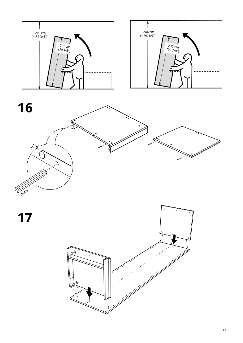 Assembly instructions for IKEA Pax add on corner unit with 4 shelves white | Page 17 - IKEA PAX corner wardrobe 993.856.97