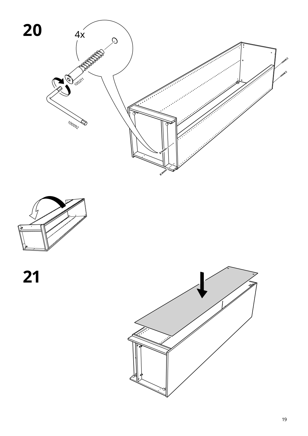 Assembly instructions for IKEA Pax add on corner unit with 4 shelves white | Page 19 - IKEA PAX corner wardrobe 993.856.97