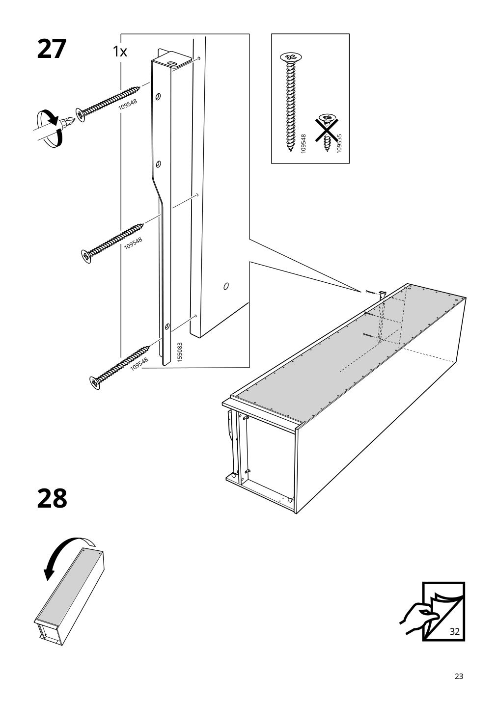 Assembly instructions for IKEA Pax add on corner unit with 4 shelves white | Page 23 - IKEA PAX corner wardrobe 993.856.97