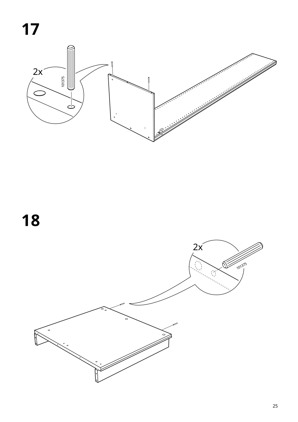 Assembly instructions for IKEA Pax add on corner unit with 4 shelves white | Page 25 - IKEA PAX corner wardrobe 993.856.97