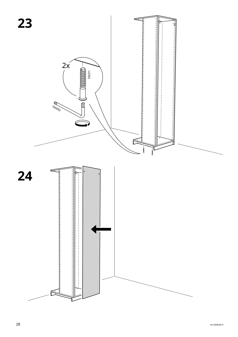 Assembly instructions for IKEA Pax add on corner unit with 4 shelves white | Page 28 - IKEA PAX corner wardrobe 993.856.97