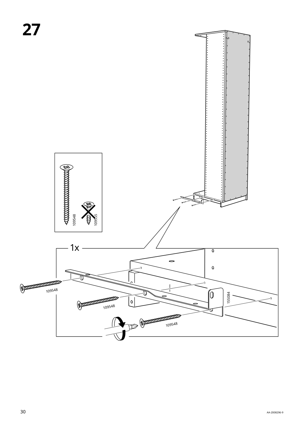 Assembly instructions for IKEA Pax add on corner unit with 4 shelves white | Page 30 - IKEA PAX corner wardrobe 993.856.97