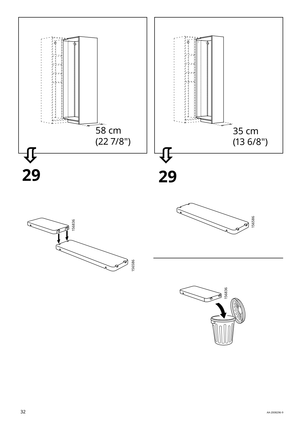 Assembly instructions for IKEA Pax add on corner unit with 4 shelves white | Page 32 - IKEA PAX corner wardrobe 993.856.97