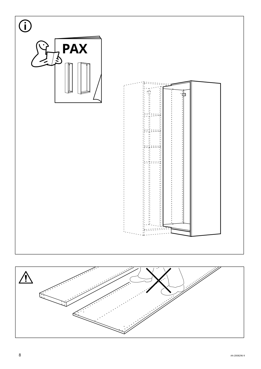 Assembly instructions for IKEA Pax add on corner unit with 4 shelves white | Page 8 - IKEA PAX corner wardrobe 993.856.97