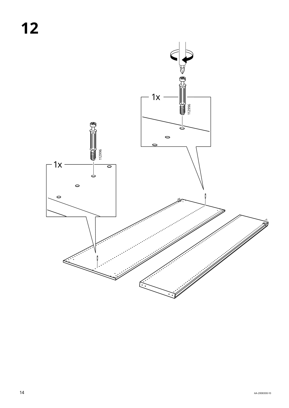 Assembly instructions for IKEA Pax add on corner unit with 4 shelves white | Page 14 - IKEA PAX corner wardrobe 993.856.97