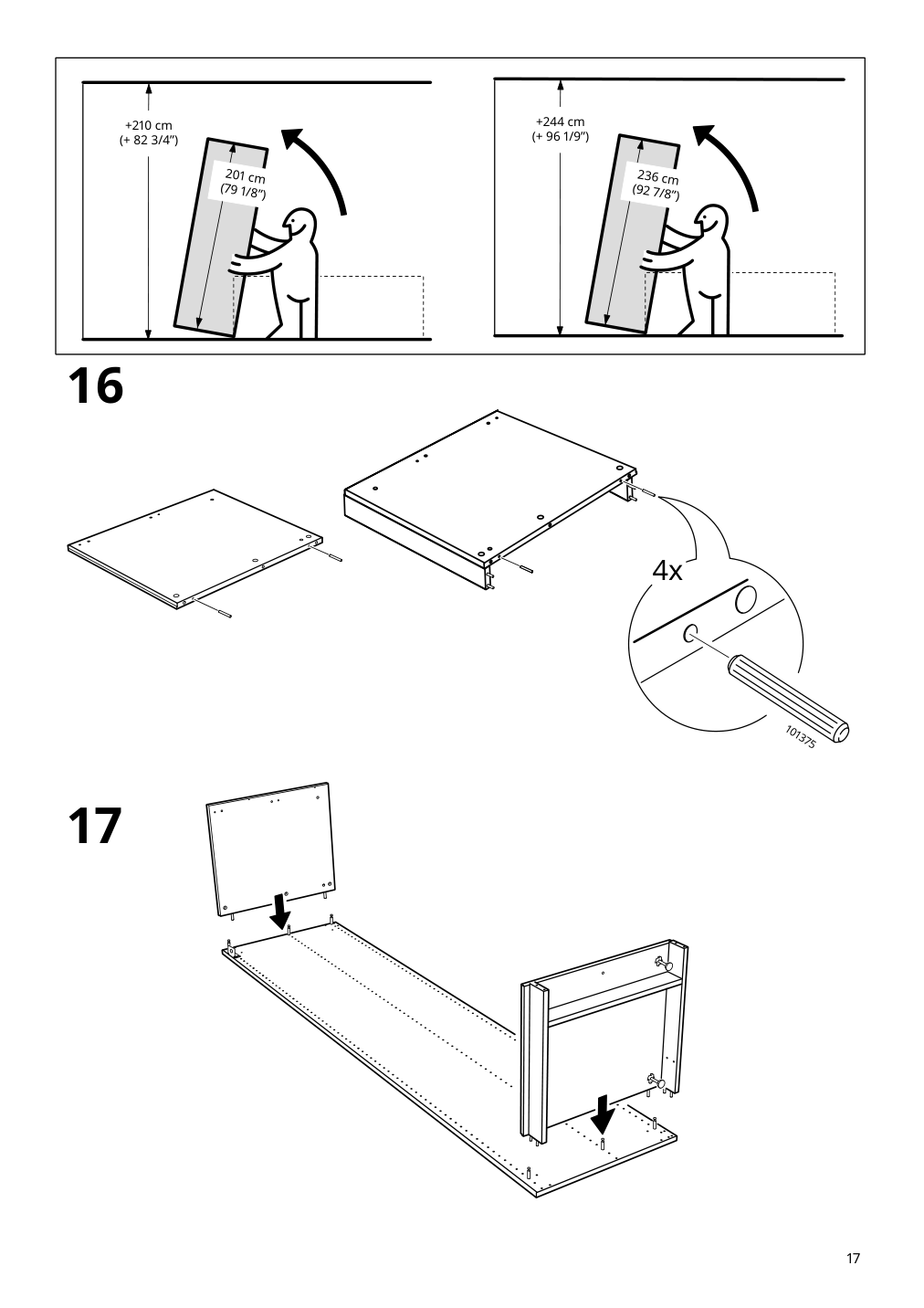 Assembly instructions for IKEA Pax add on corner unit with 4 shelves white | Page 17 - IKEA PAX corner wardrobe 993.856.97