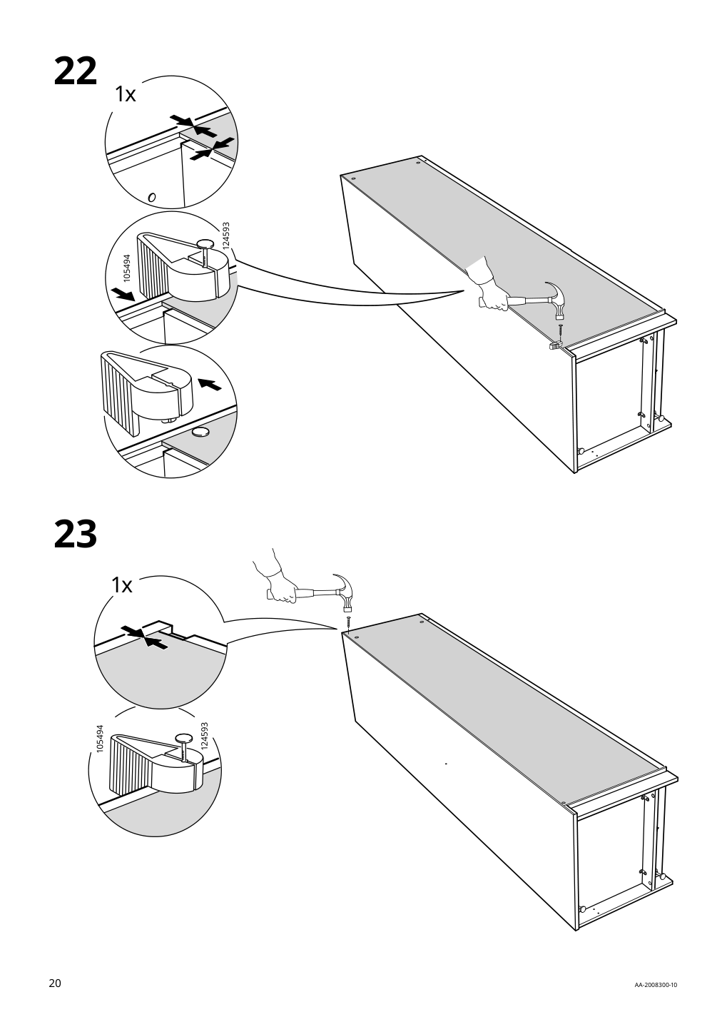 Assembly instructions for IKEA Pax add on corner unit with 4 shelves white | Page 20 - IKEA PAX corner wardrobe 993.856.97