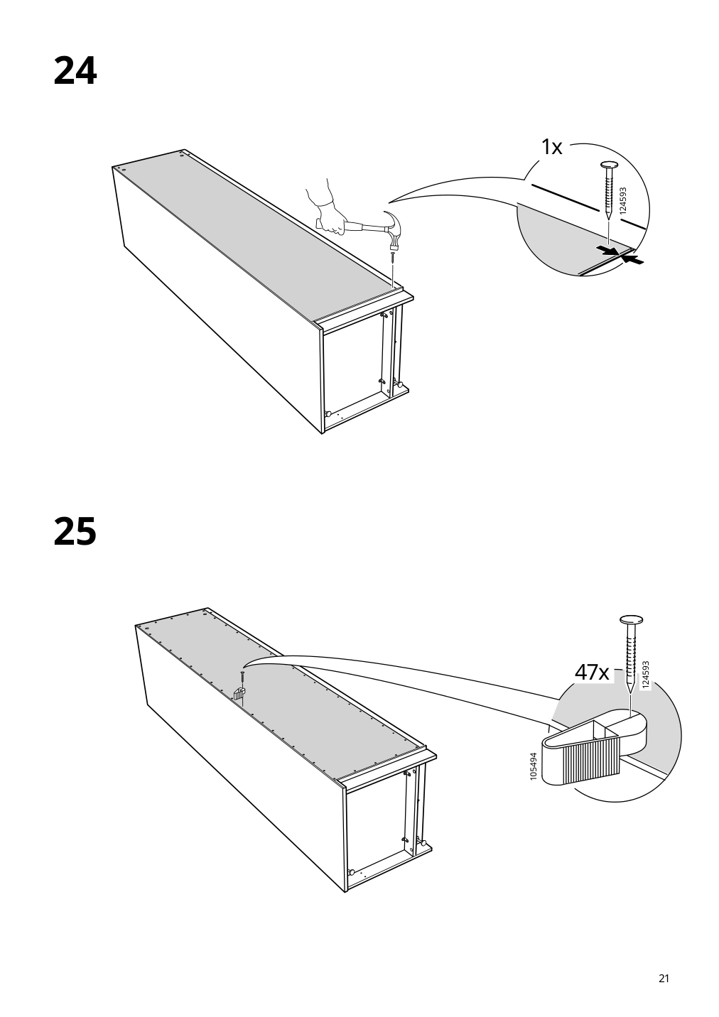 Assembly instructions for IKEA Pax add on corner unit with 4 shelves white | Page 21 - IKEA PAX corner wardrobe 993.856.97