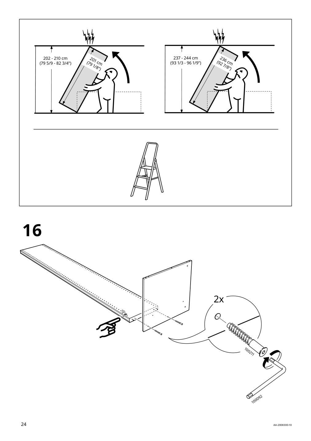 Assembly instructions for IKEA Pax add on corner unit with 4 shelves white | Page 24 - IKEA PAX corner wardrobe 993.856.97