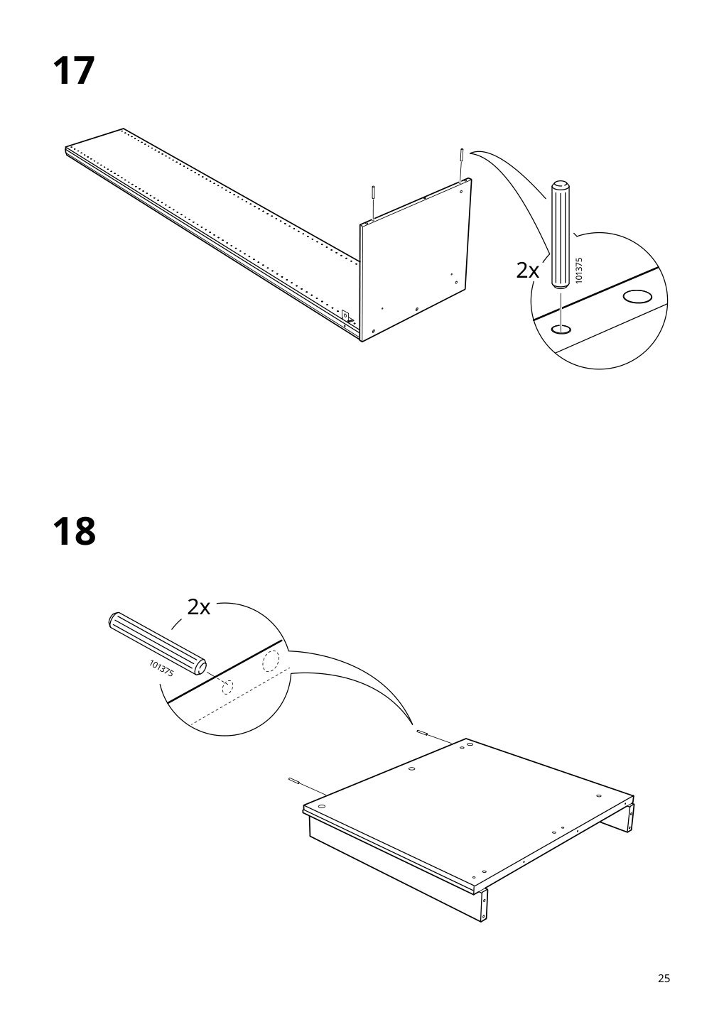 Assembly instructions for IKEA Pax add on corner unit with 4 shelves white | Page 25 - IKEA PAX corner wardrobe 993.856.97