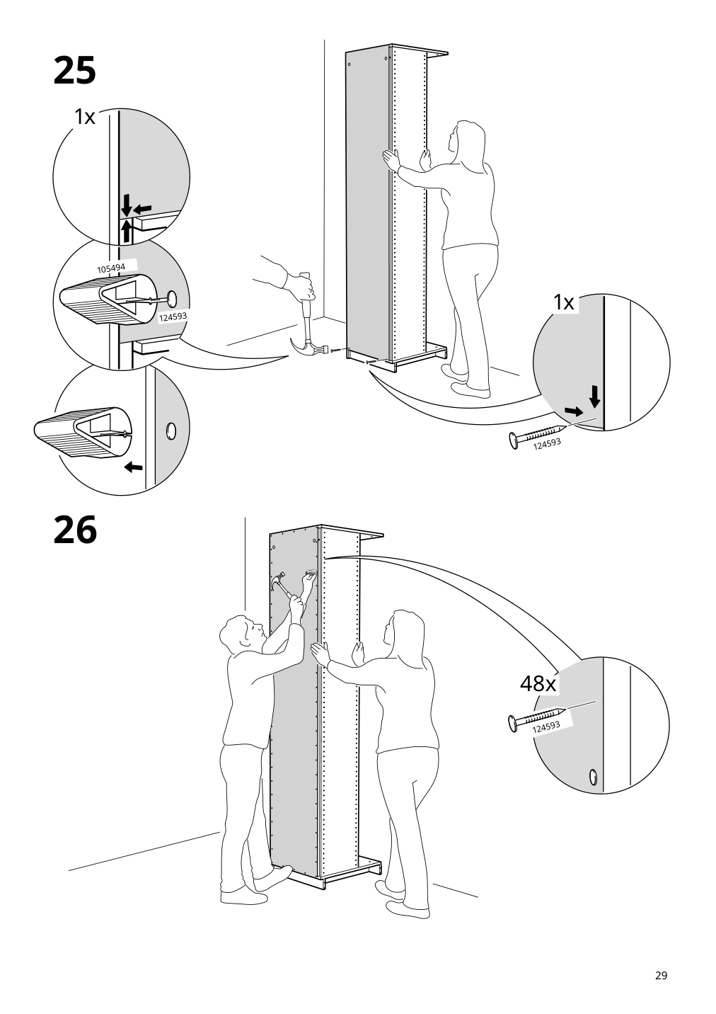 Assembly instructions for IKEA Pax add on corner unit with 4 shelves white | Page 29 - IKEA PAX corner wardrobe 993.856.97