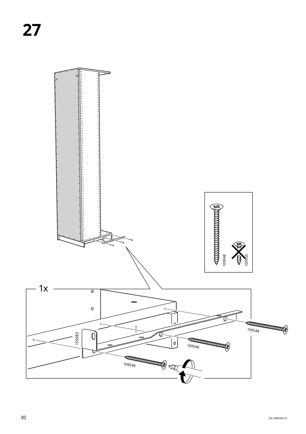 Assembly instructions for IKEA Pax add on corner unit with 4 shelves white | Page 30 - IKEA PAX corner wardrobe 993.856.97