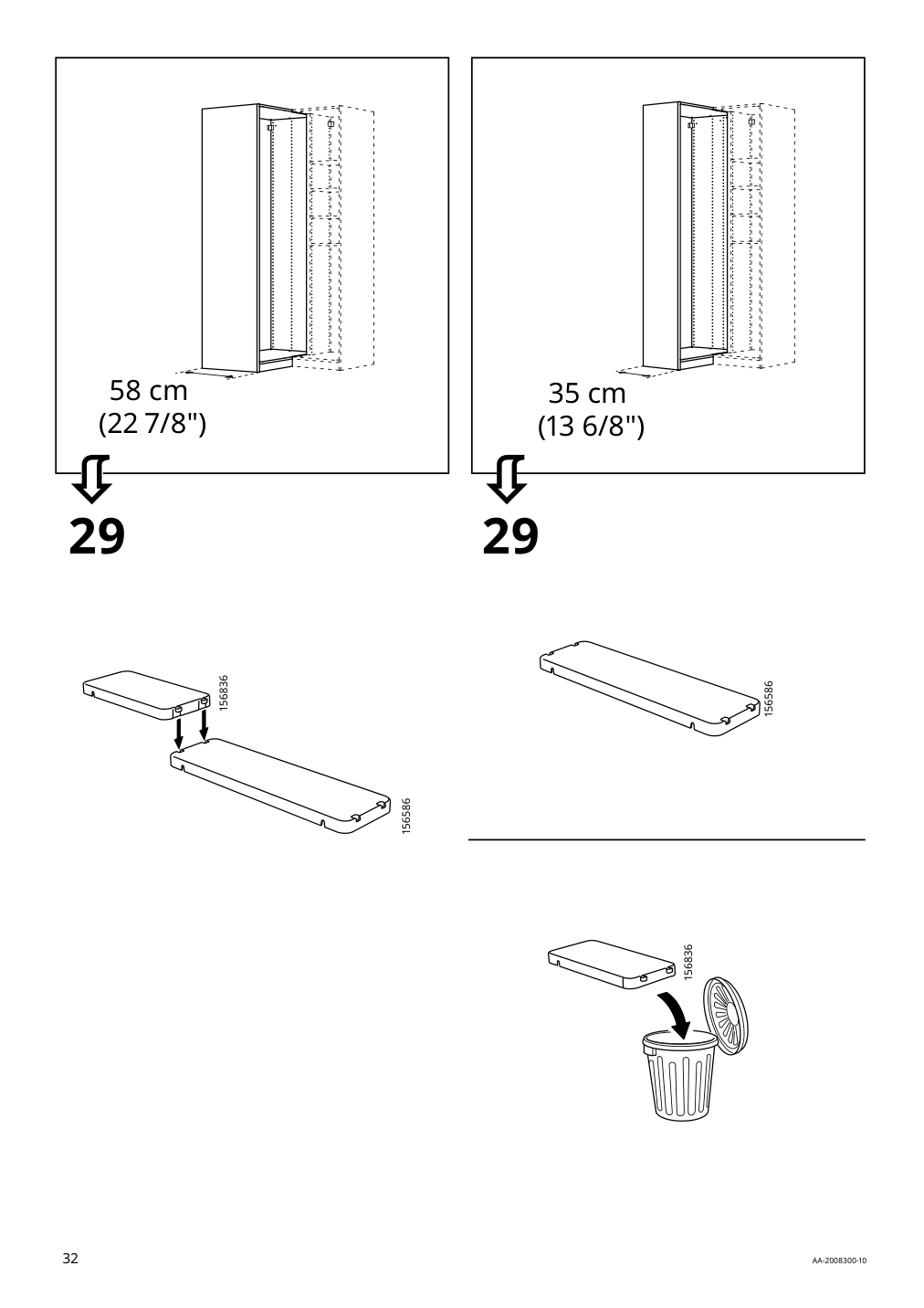 Assembly instructions for IKEA Pax add on corner unit with 4 shelves white | Page 32 - IKEA PAX corner wardrobe 993.856.97