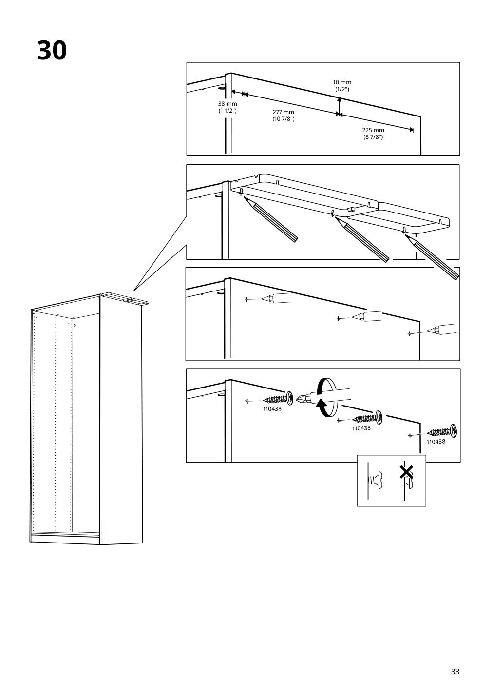 Assembly instructions for IKEA Pax add on corner unit with 4 shelves white | Page 33 - IKEA PAX corner wardrobe 993.856.97