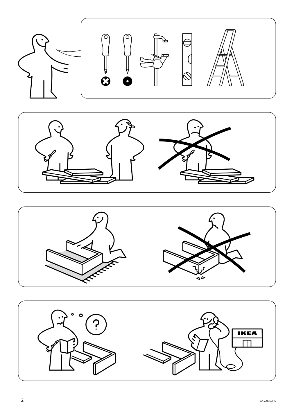 Assembly instructions for IKEA Pax pair of sliding door frames rail aluminum | Page 2 - IKEA AULI pair of sliding doors 094.379.12