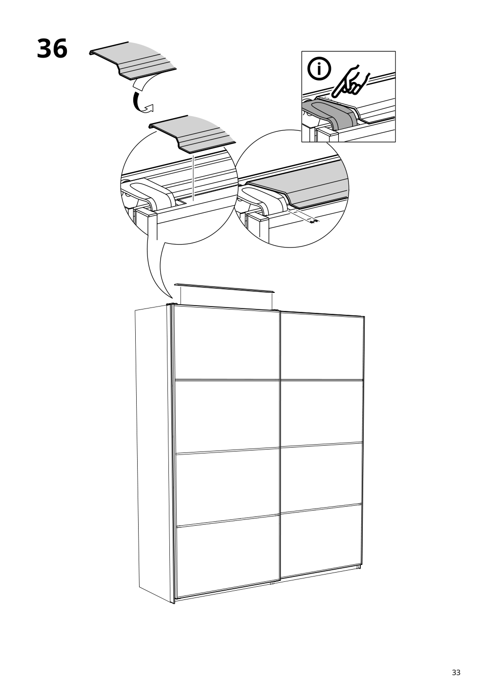 Assembly instructions for IKEA Pax pair of sliding door frames rail aluminum | Page 33 - IKEA PAX / SVARTISDAL wardrobe with sliding doors 694.322.85