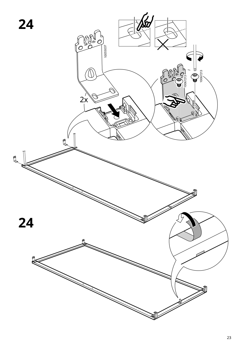 Assembly instructions for IKEA Pax pair of sliding door frames rail black | Page 23 - IKEA PAX / MEHAMN wardrobe 794.297.96