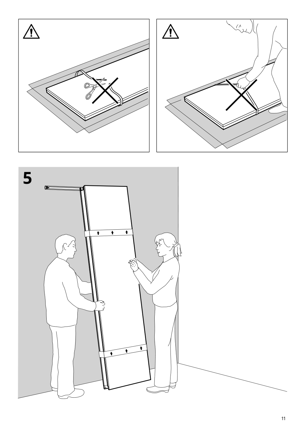 Assembly instructions for IKEA Pax wall mounted storage frame w rail white | Page 11 - IKEA PAX / TYSSEDAL wardrobe combination 695.683.11