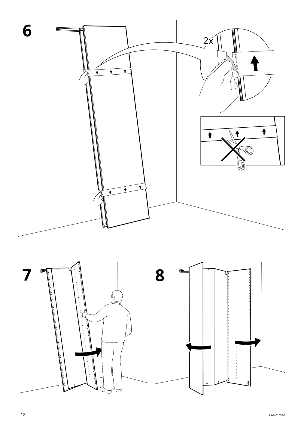 Assembly instructions for IKEA Pax wall mounted storage frame w rail white | Page 12 - IKEA PAX / TYSSEDAL wardrobe combination 695.683.11