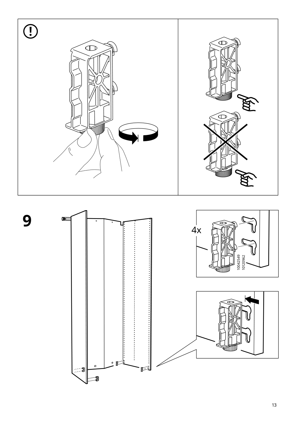 Assembly instructions for IKEA Pax wall mounted storage frame w rail white | Page 13 - IKEA PAX / GRIMO wardrobe combination 595.026.22