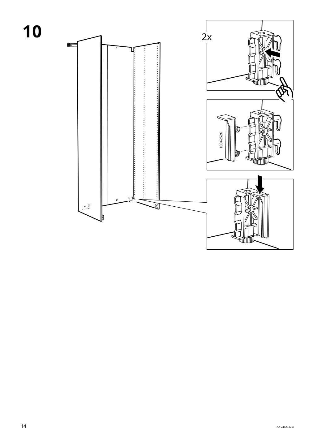 Assembly instructions for IKEA Pax wall mounted storage frame w rail white | Page 14 - IKEA PAX / GRIMO wardrobe combination 595.026.22