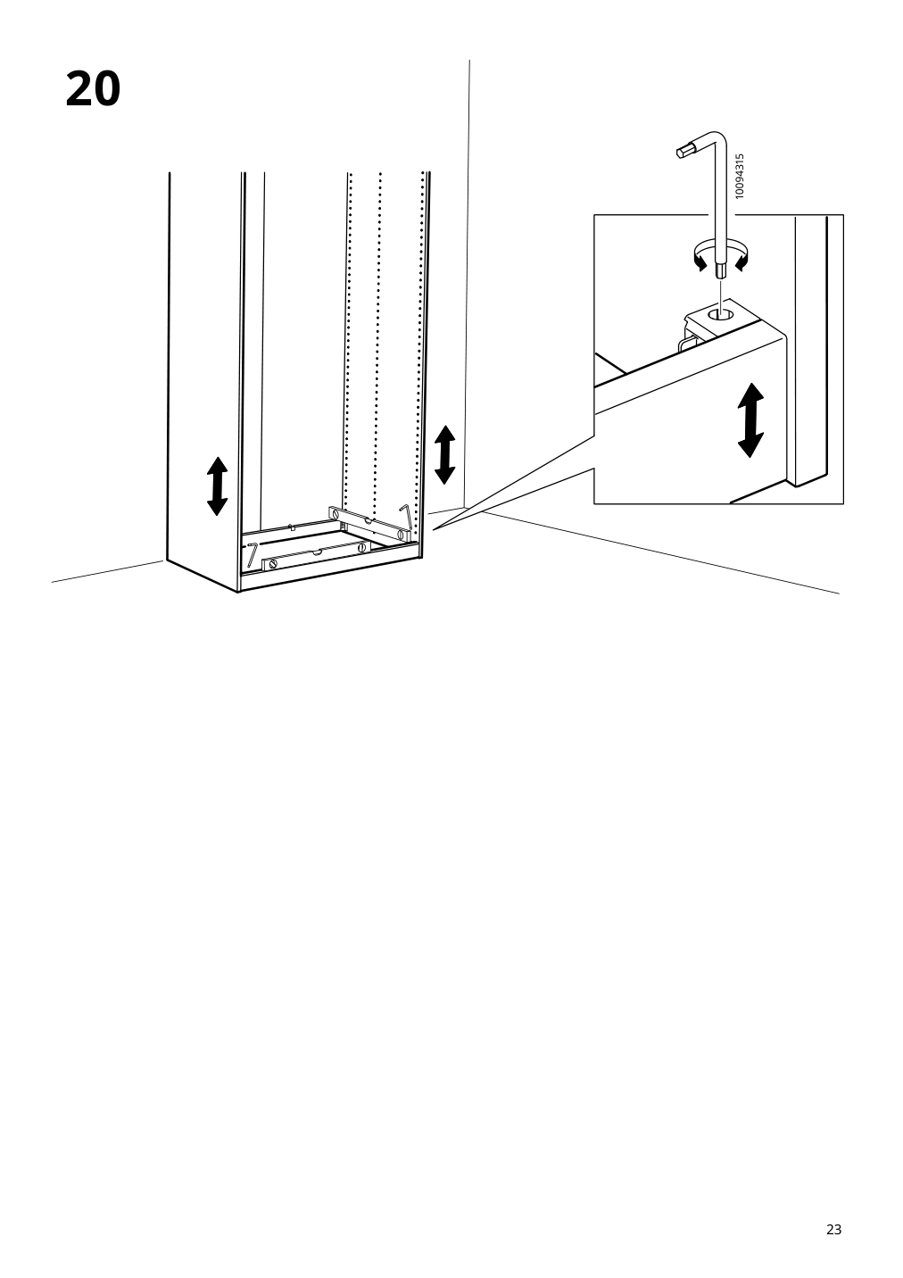 Assembly instructions for IKEA Pax wall mounted storage frame w rail white | Page 23 - IKEA PAX / TYSSEDAL wardrobe combination 695.683.11