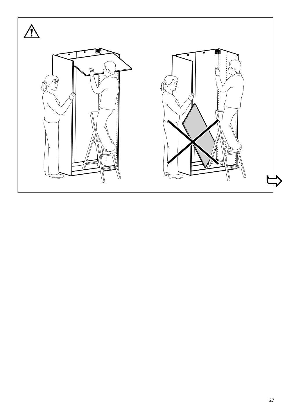 Assembly instructions for IKEA Pax wall mounted storage frame w rail white | Page 27 - IKEA PAX / GRIMO wardrobe combination 595.026.22