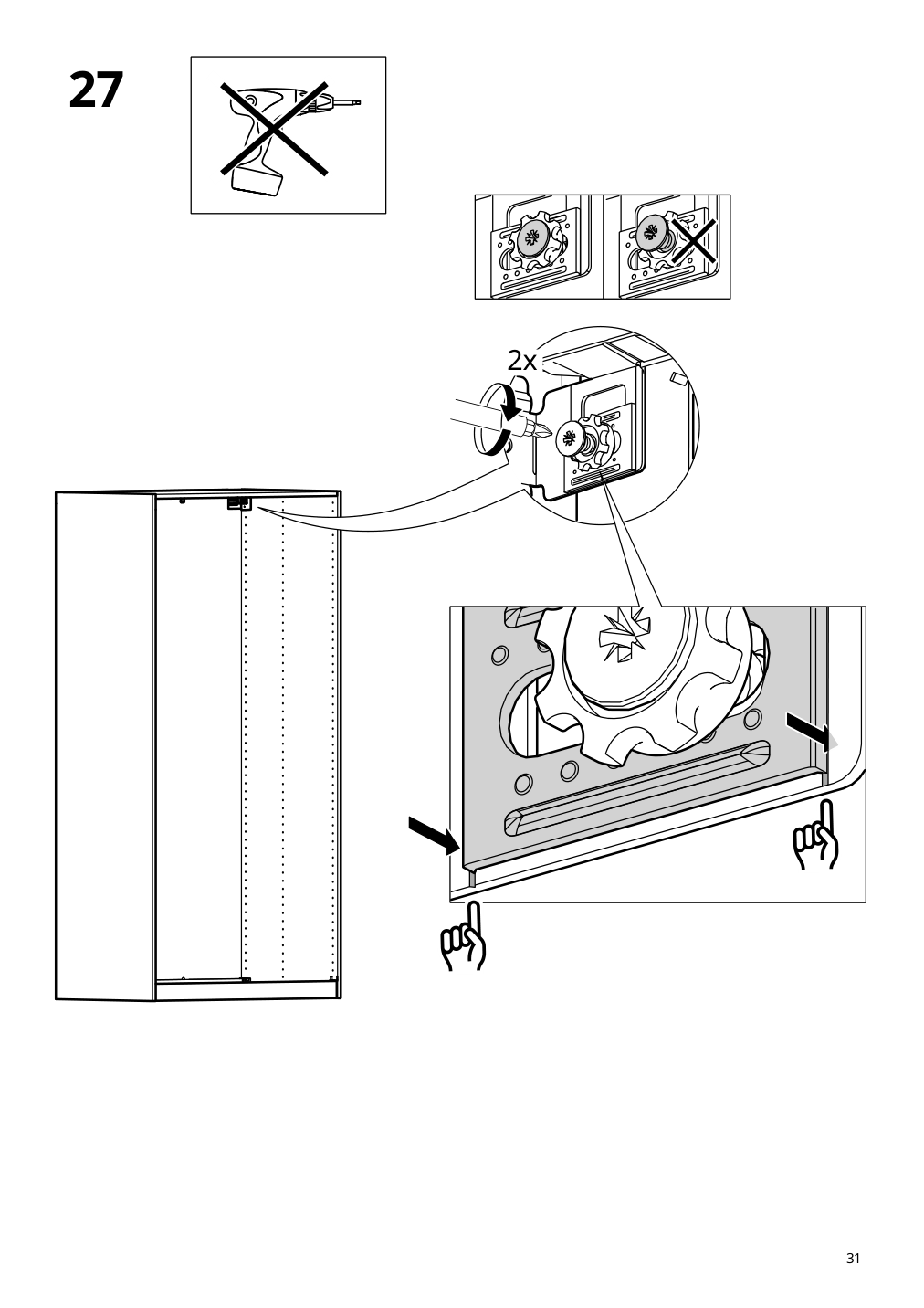 Assembly instructions for IKEA Pax wall mounted storage frame w rail white | Page 31 - IKEA PAX / TYSSEDAL wardrobe combination 695.683.11