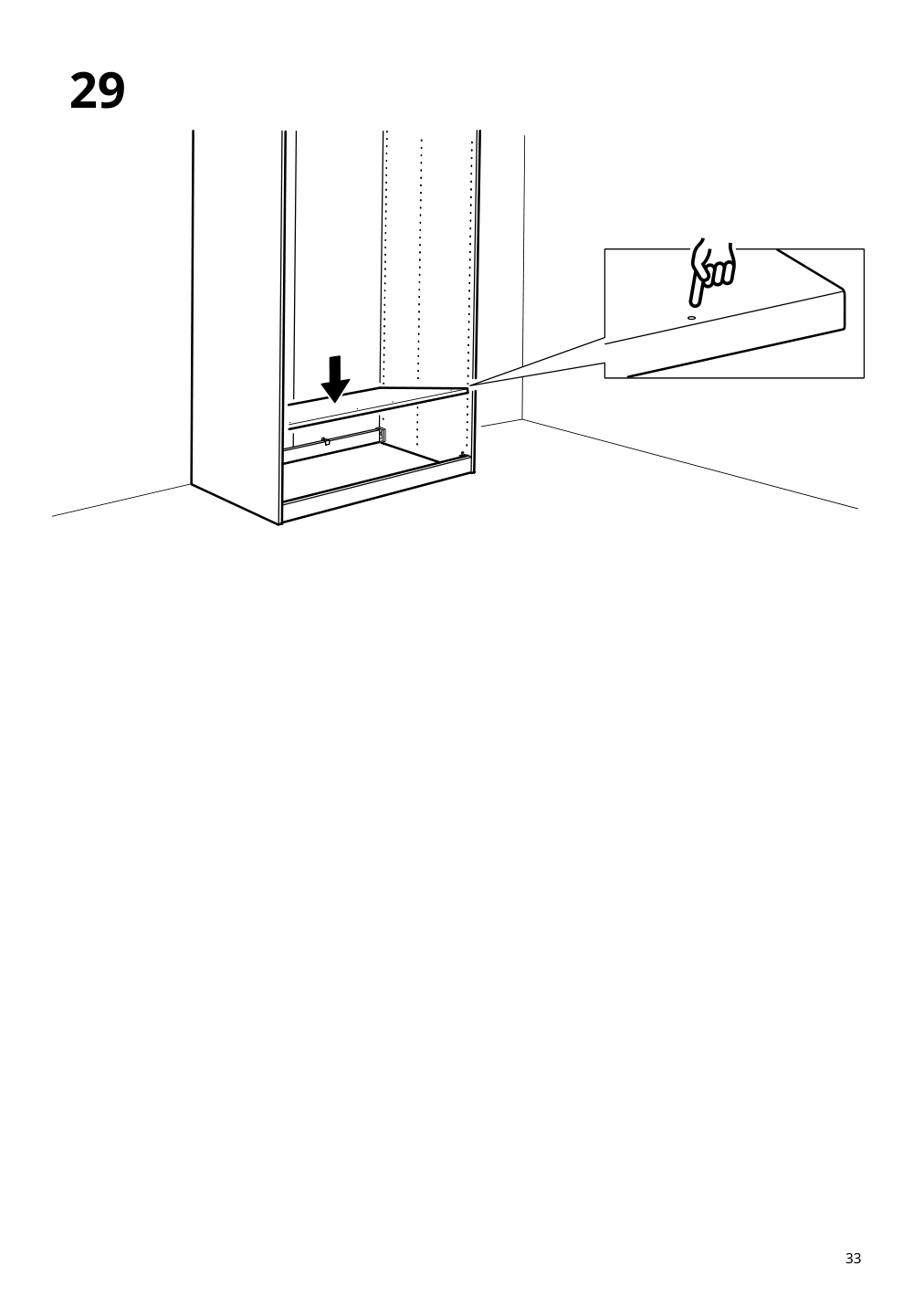 Assembly instructions for IKEA Pax wall mounted storage frame w rail white | Page 33 - IKEA PAX / HOKKSUND wardrobe combination 795.527.91