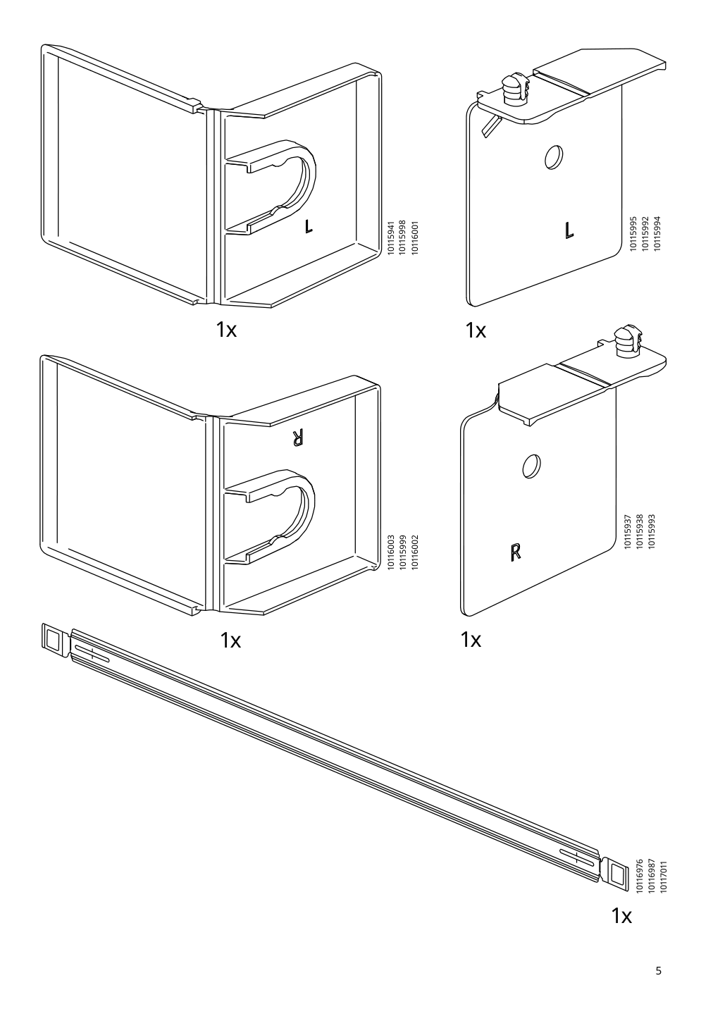 Assembly instructions for IKEA Pax wall mounted storage frame w rail white | Page 5 - IKEA PAX / TYSSEDAL wardrobe combination 695.683.11