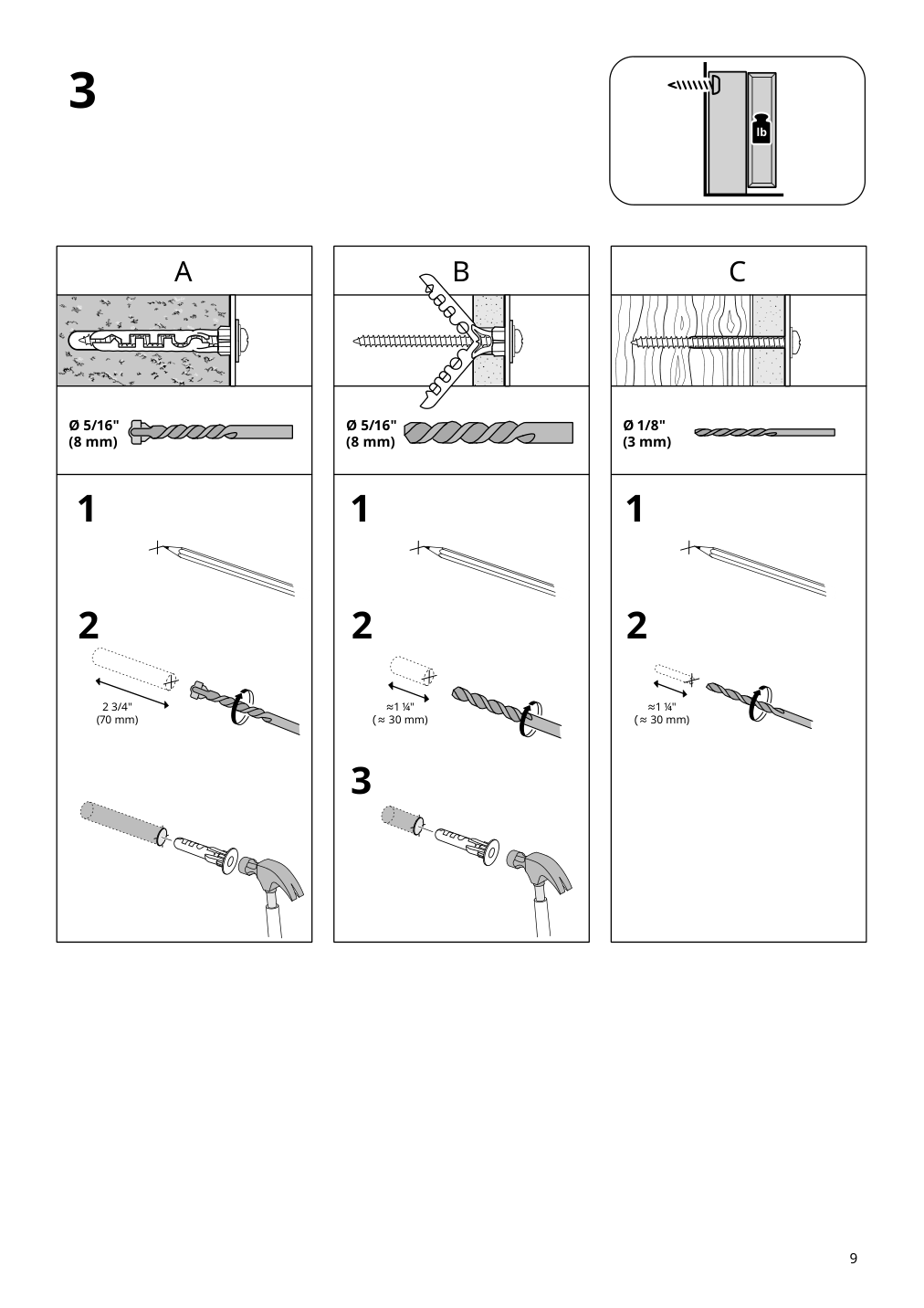 Assembly instructions for IKEA Pax wall mounted storage frame w rail white | Page 9 - IKEA PAX / HOKKSUND wardrobe combination 795.527.91