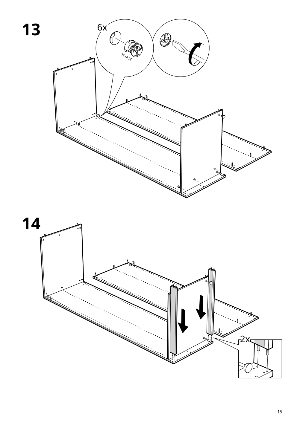 Assembly instructions for IKEA Pax wardrobe frame beige | Page 15 - IKEA PAX / HASVIK wardrobe 494.359.73